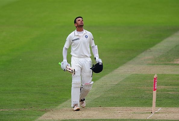 Dravid celebrates his Lord's century